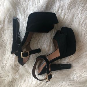 Steve Madden Velvet Platform Heels